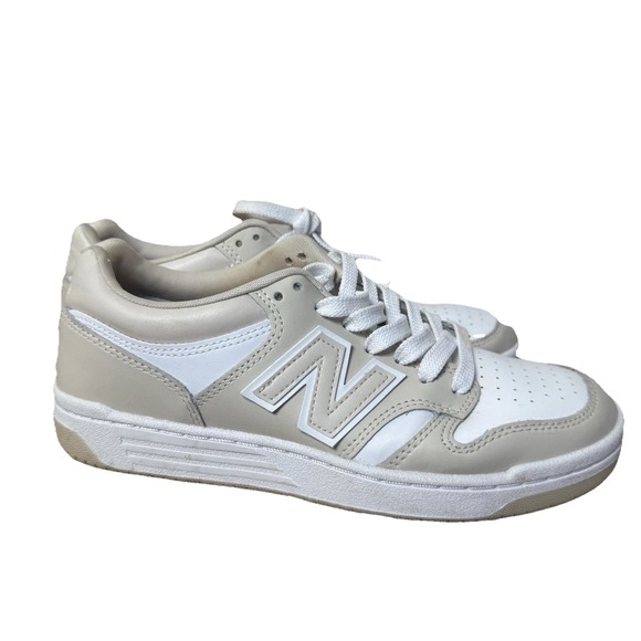 New Balance 480 Cream White Sneakers Women's EU 39.5 Court Style Women 8.5 - Picture 6 of 10